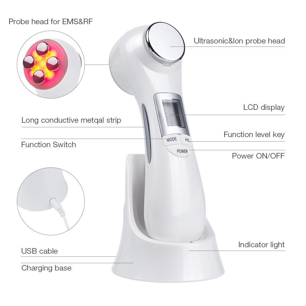 6 - in - 1 LED Skin Massage Beauty Device - LVbeuty