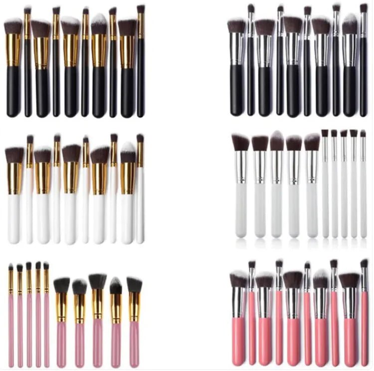 Elegant Wooden Handle Makeup Brush Set - LVbeuty