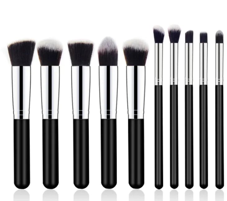 Elegant Wooden Handle Makeup Brush Set - LVbeuty