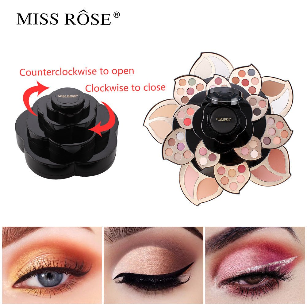 Multifunctional Makeup Full Set with Black Floral Palette - LVbeuty