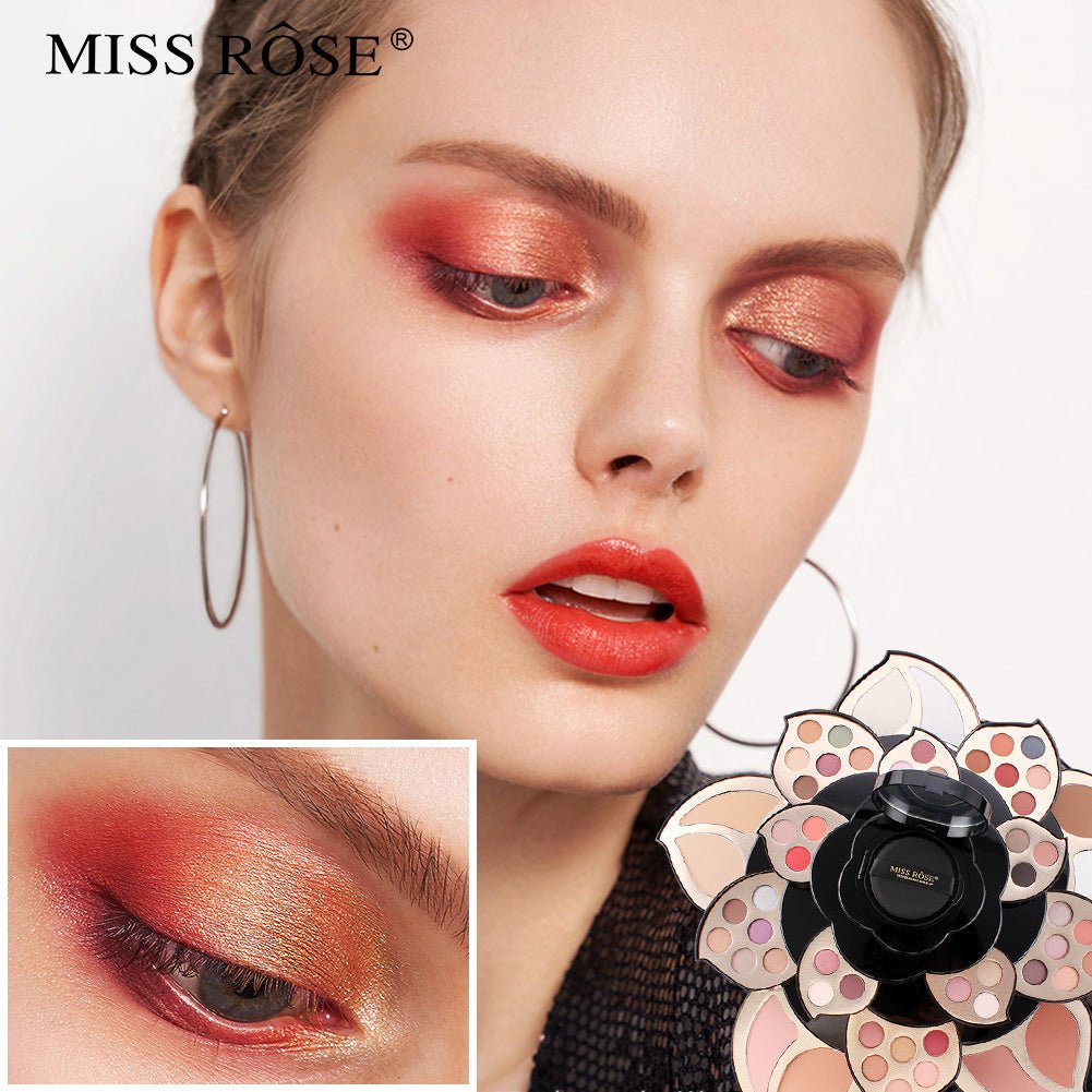Multifunctional Makeup Full Set with Black Floral Palette - LVbeuty