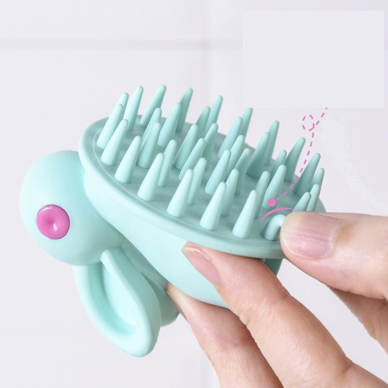Soft Rubber Shampoo Brush for Kids' Scalp Massage - LVbeuty