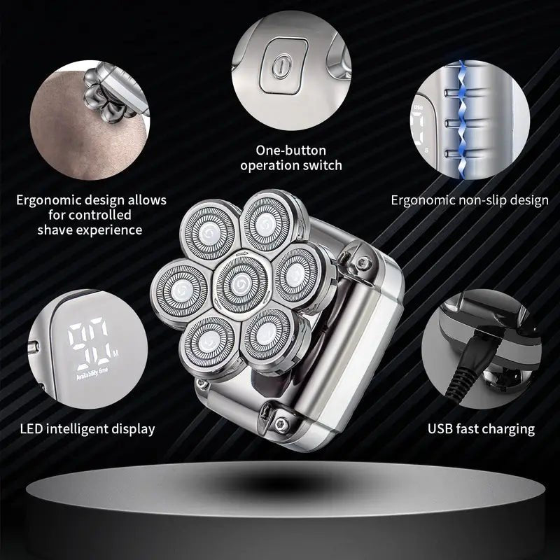 Waterproof Rechargeable Bald Head Shaver for Men - LVbeuty