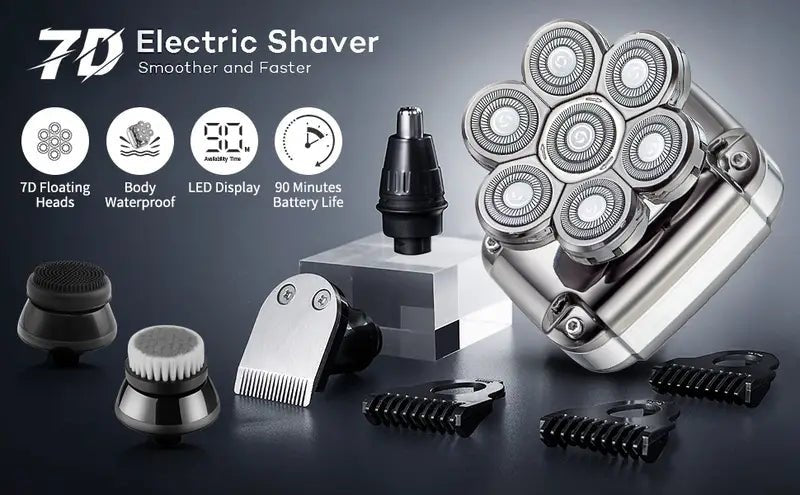 Waterproof Rechargeable Bald Head Shaver for Men - LVbeuty