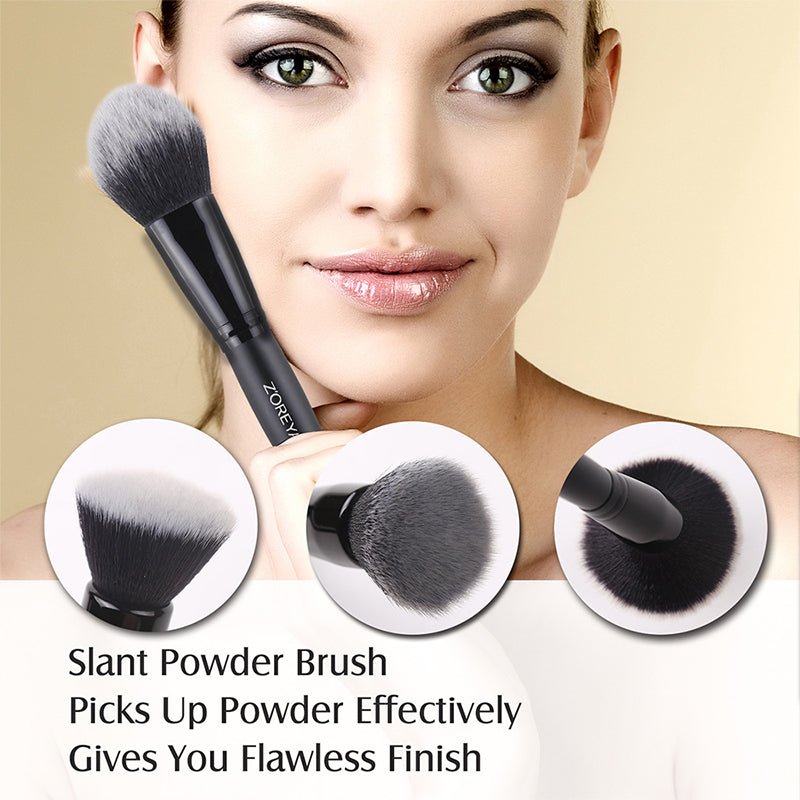 ZOREYA 15 - Piece Makeup Brush Set with Black Handles - LVbeuty