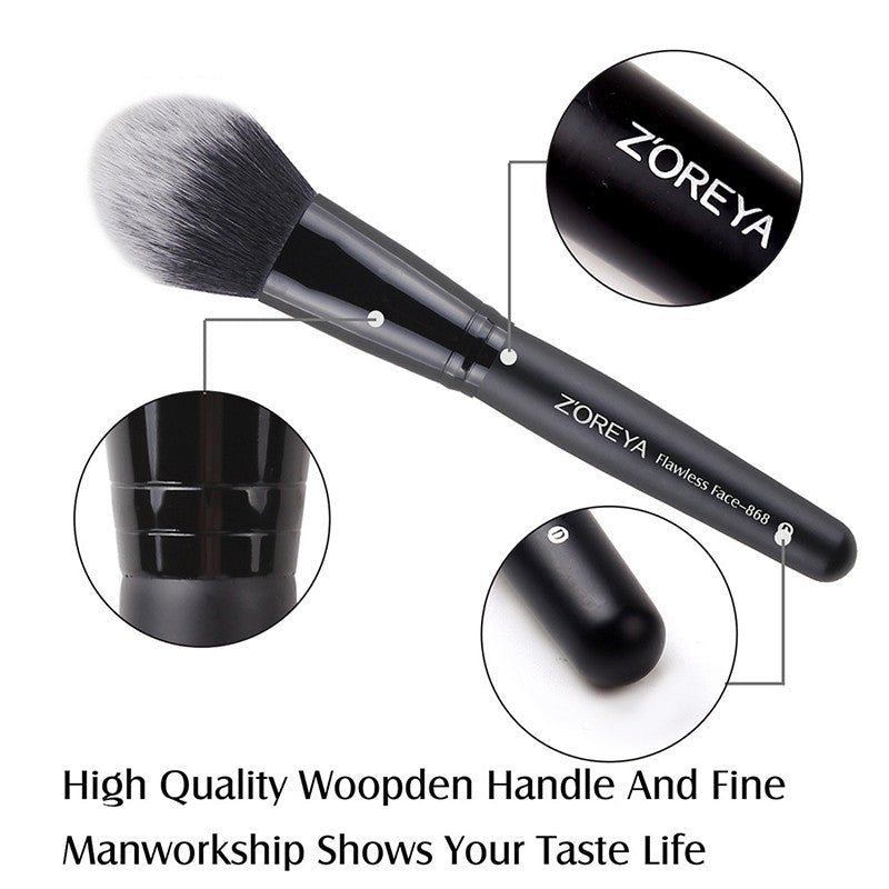 ZOREYA 15 - Piece Makeup Brush Set with Black Handles - LVbeuty